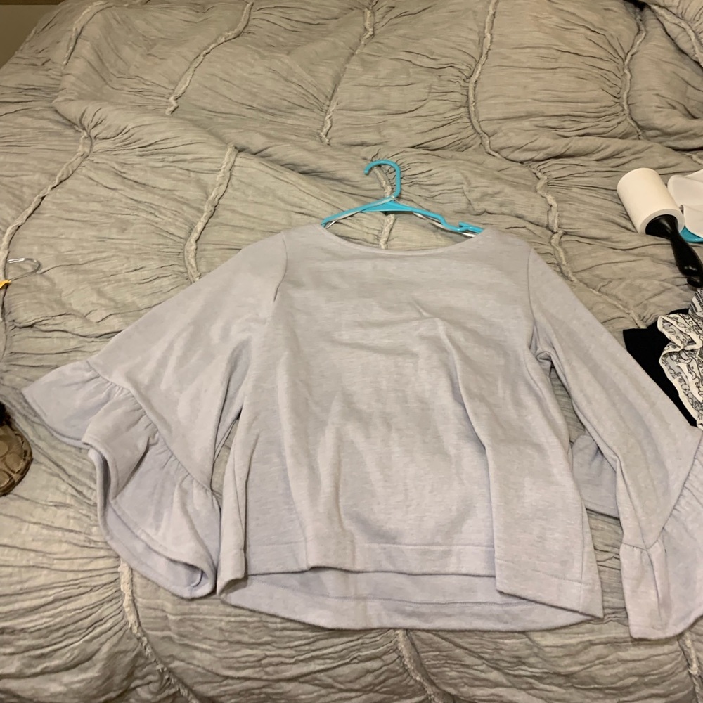 Banana Republic Grey Sweater 3/4 Bell Sleeves